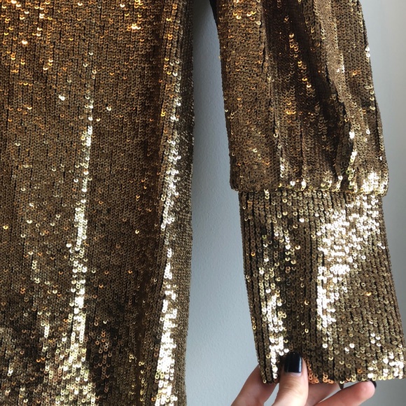 Brand New SOLD OUT Revolve Christy Dress in Gold! - Picture 6 of 8